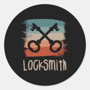 Locksmith Locksmithing Classic Round Sticker