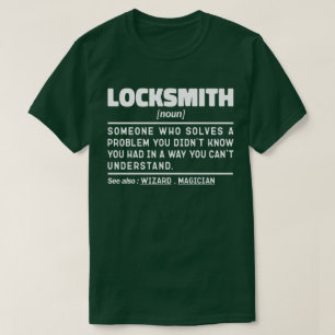 Locksmith Noun Certified Lock Repairer Technician  T-Shirt