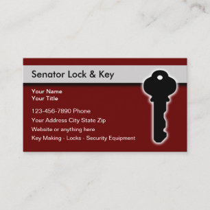 Locksmith Security Theme Editable Business Cards
