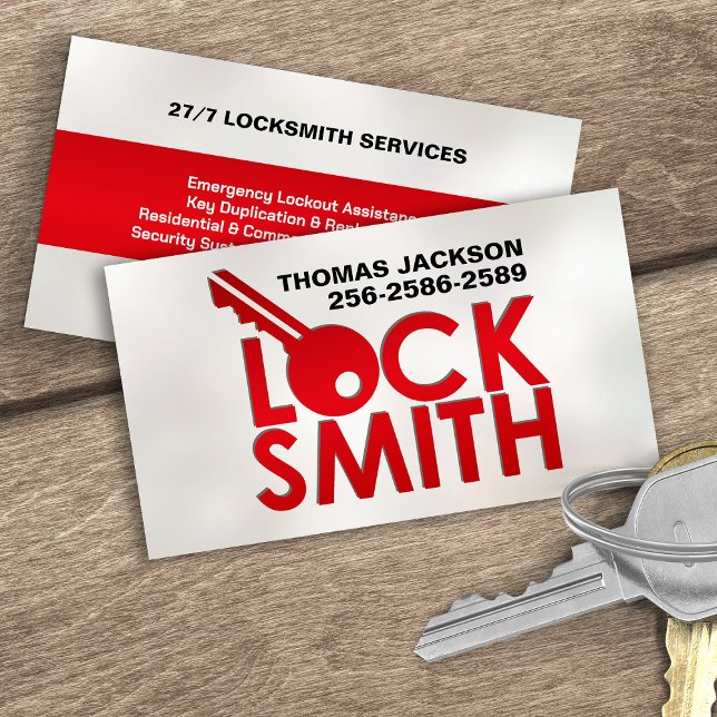 Locksmith Services Business Card (Creator Uploaded)
