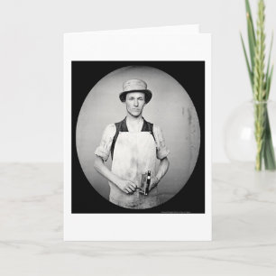 Locksmith with Tools Daguerreotype 1852 Card