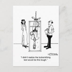 Locksmithing Test Is Tough Postcard