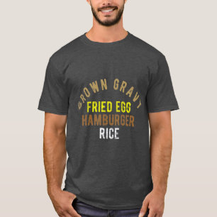 Loco Moco Hawaiian Breakfast Food Graphic T-Shirt