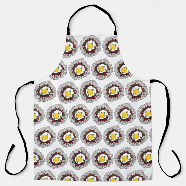 Loco Moco Hawaiian Cuisine Food Rice Hamburger Egg Apron (Front)
