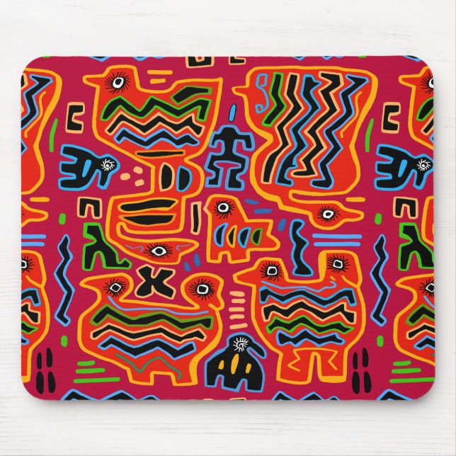 Loco Pajaros con Dos Cabezas Mouse Pad (Front)