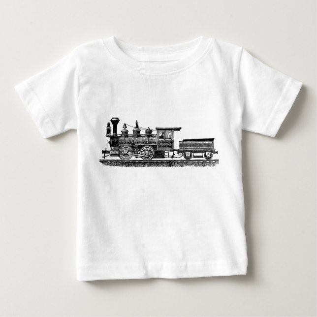 Locomotive 02 - Black Baby T-Shirt (Front)