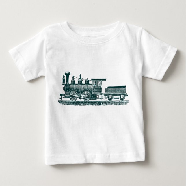 Locomotive 02 - Dark Green Baby T-Shirt (Front)