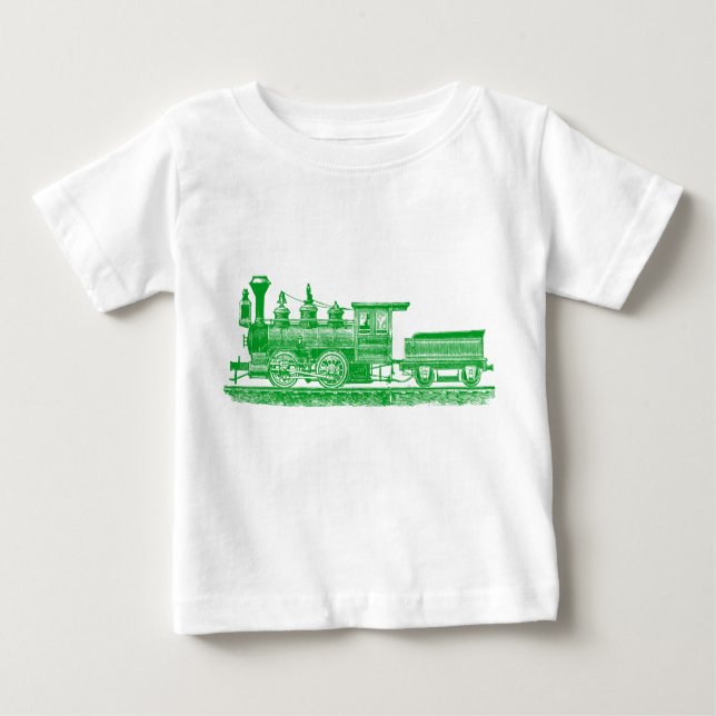 Locomotive 02 - Grass Green Baby T-Shirt (Front)
