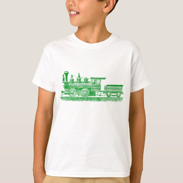 Locomotive 02 - Grass Green T-Shirt (Front)