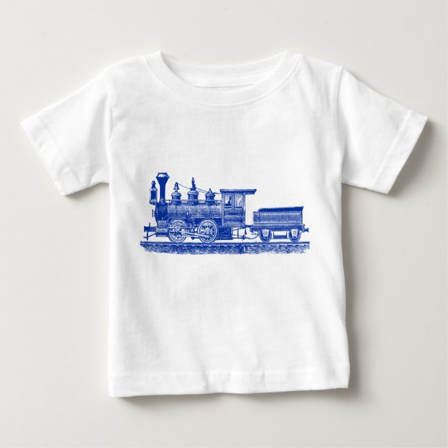 Locomotive 02 - Navy Blue Baby T-Shirt (Front)