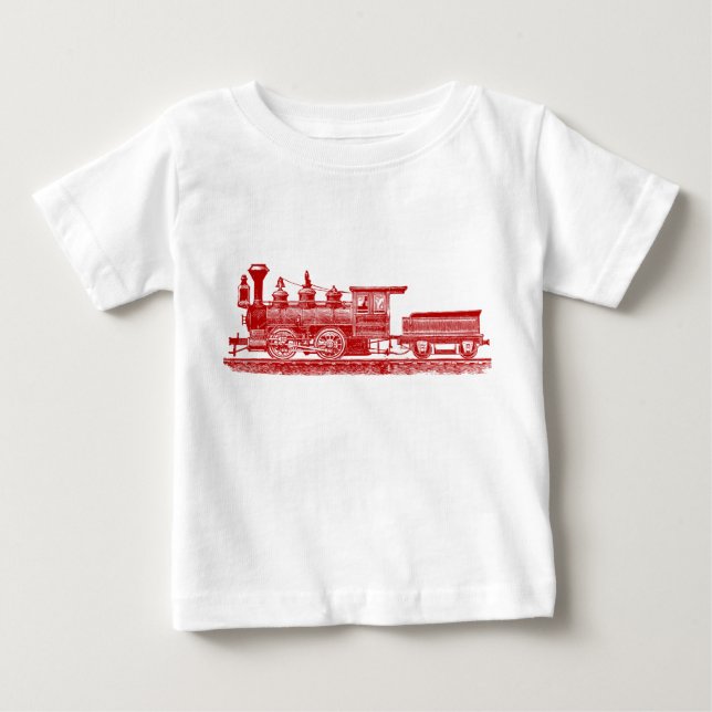 Locomotive 02 - Ruby Red Baby T-Shirt (Front)