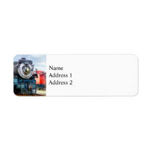 Locomotive and Caboose Return Address Label