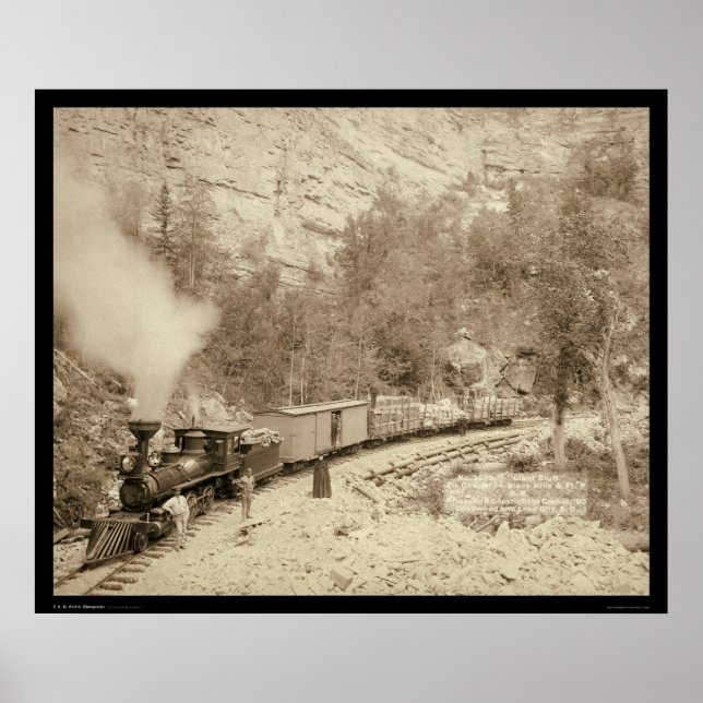 Locomotive in Black Hills SD 1890 Poster (Front)