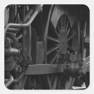 Locomotive mechanic school square sticker