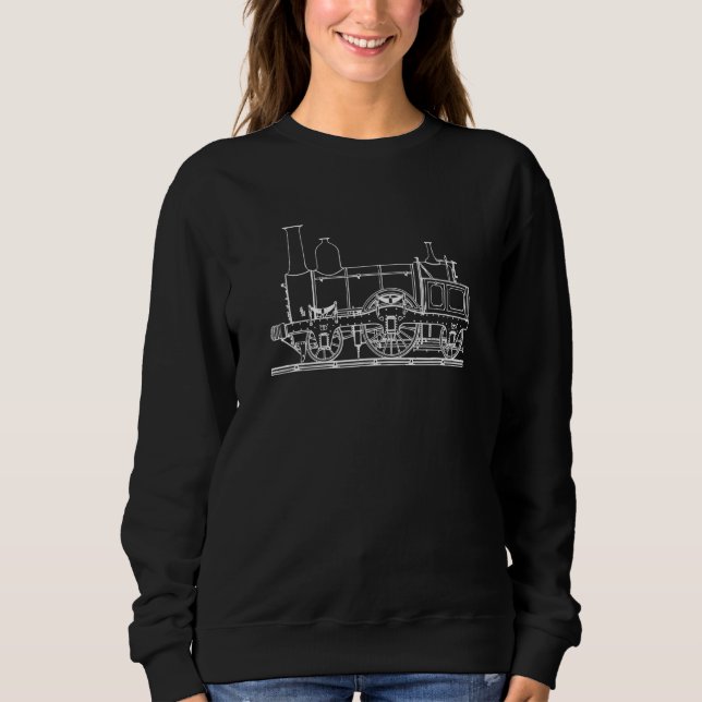 Locomotive  Old Steam Engine    Men And Women Sweatshirt (Front)