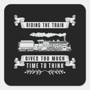 Locomotive Railroad Trains Train Driver Funny Gift Square Sticker