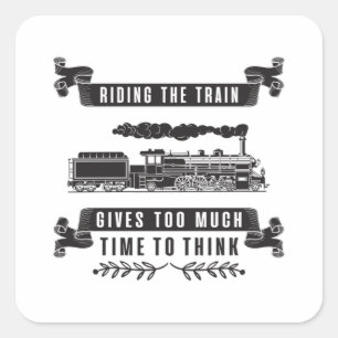 Locomotive Railroad Trains Train Driver Gift Idea Square Sticker