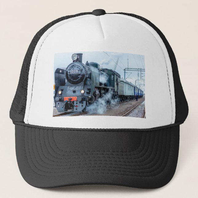 Locomotive railway train trucker hat (Front)