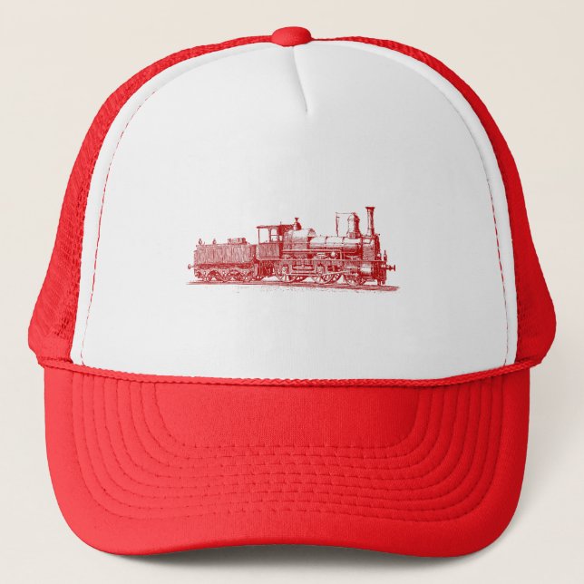 Locomotive - Ruby Red Trucker Hat (Front)