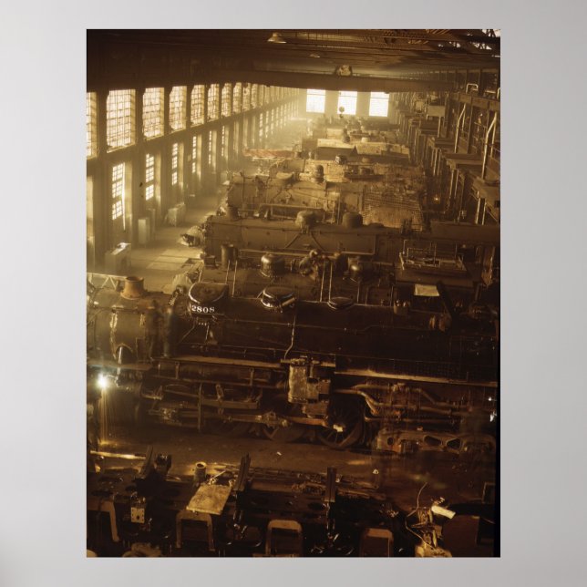 Locomotive Shop, 1942 Poster (Front)