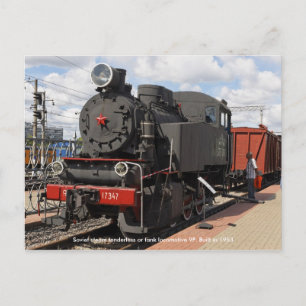 Locomotive, Soviet steam tenderless or tank loc... Postcard
