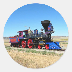 Locomotive Steam Engine Train Photo Classic Round Sticker