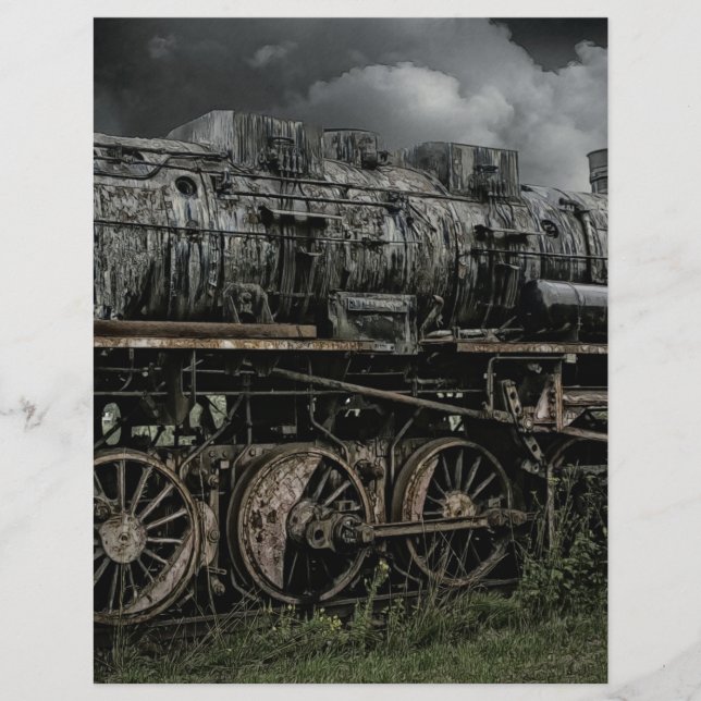 locomotive steam engine train rail railway (Front)