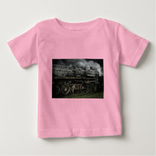 locomotive steam engine train rail railway baby T-Shirt