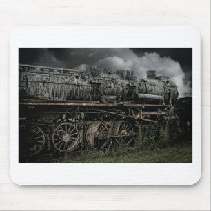 locomotive steam engine train rail railway mouse pad