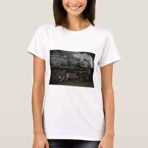 locomotive steam engine train rail railway T-Shirt