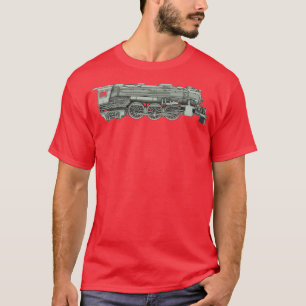 Locomotive steam locomotive railroad train 4 T-Shirt