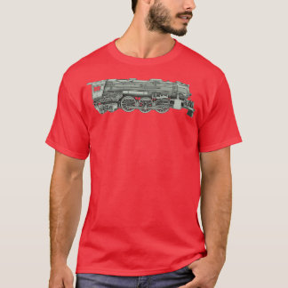 Locomotive steam locomotive railroad train 4 T-Shirt
