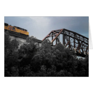 locomotive train crossing thebes bridge
