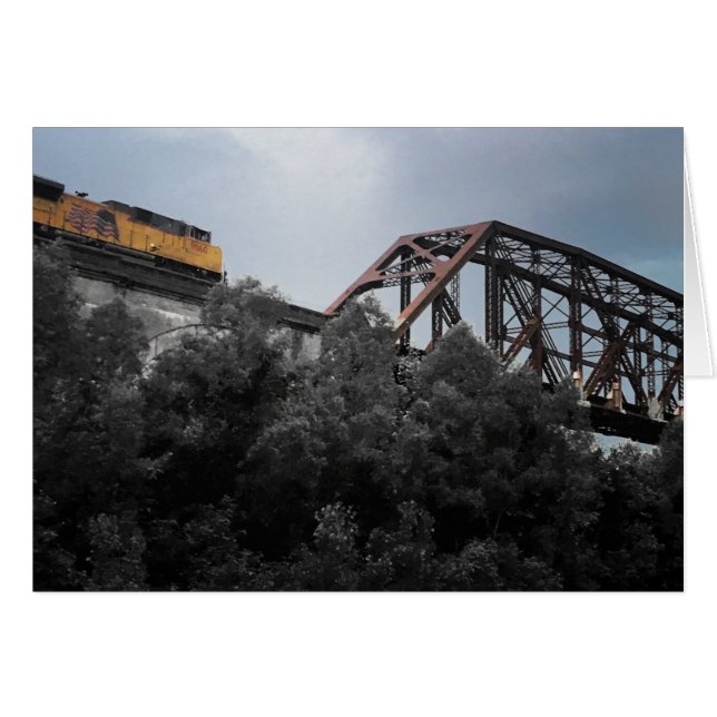 locomotive train crossing thebes bridge (Front Horizontal)