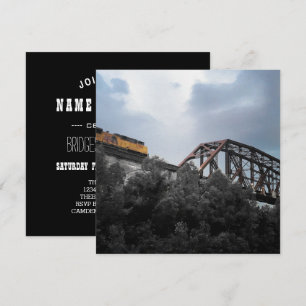 locomotive train crossing thebes bridge invitation