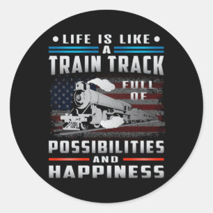 Locomotive Train Driver Railroad Trains Funny Gift Classic Round Sticker