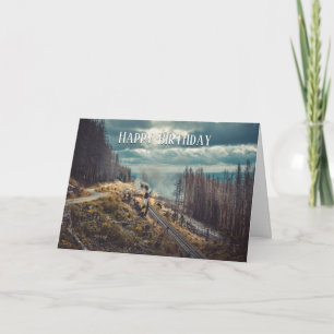 Locomotive Train Railroad Travel Lover Birthday Card