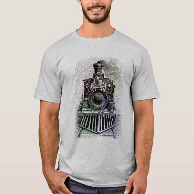 Locomotive Train T-Shirt For Dad (Front)