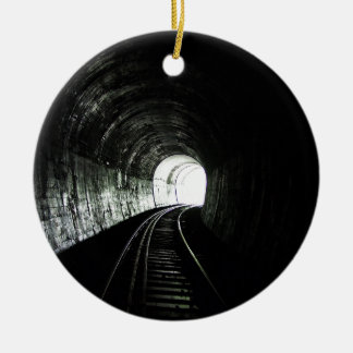 Locomotive tunnel ceramic tree decoration