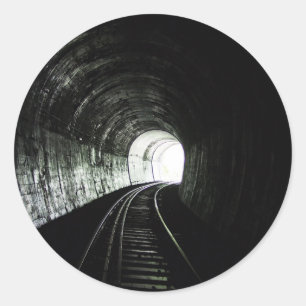 Locomotive tunnel classic round sticker