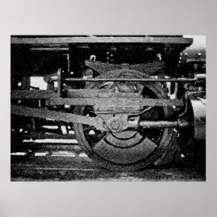 Locomotive Wheel Poster