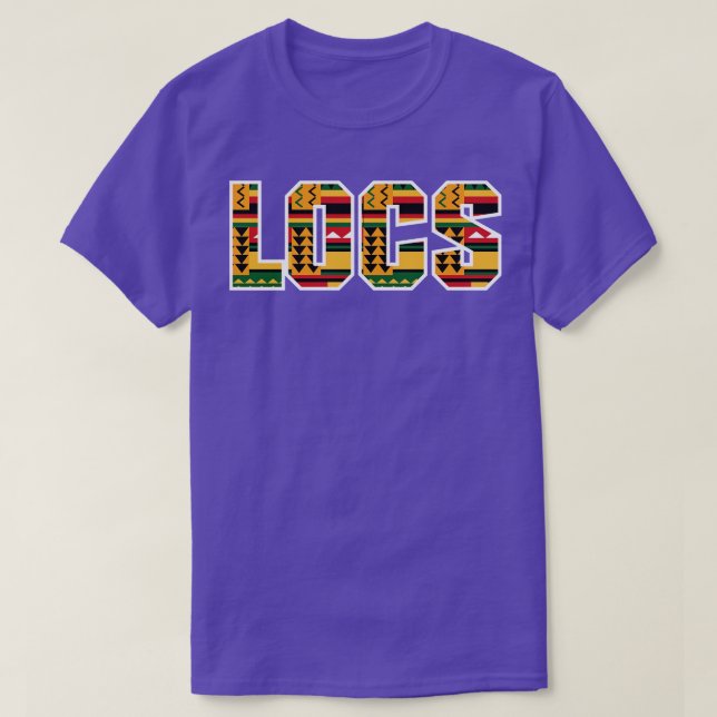 Locs Kente Pattern T-Shirt (Design Front)
