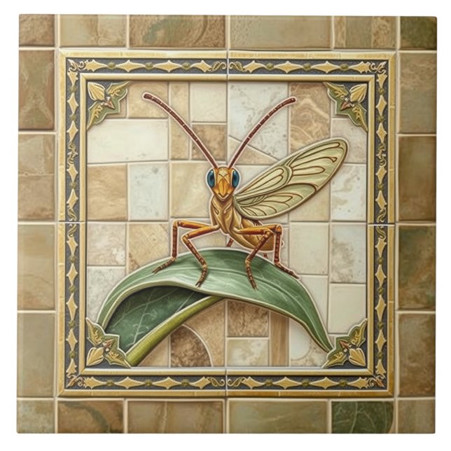 Locust - Arts And Craft Ceramic Tile (Front)