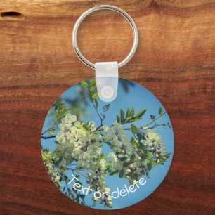 Locust Blossoms Flower Personalised Key Ring