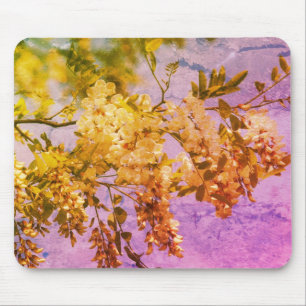 Locust Flower Blossoms Art Mouse Pad
