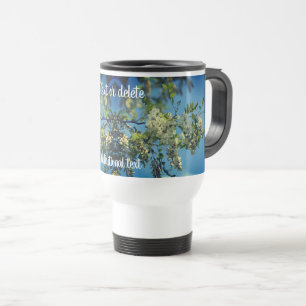 Locust Flower Blossoms Personalised  Travel Mug