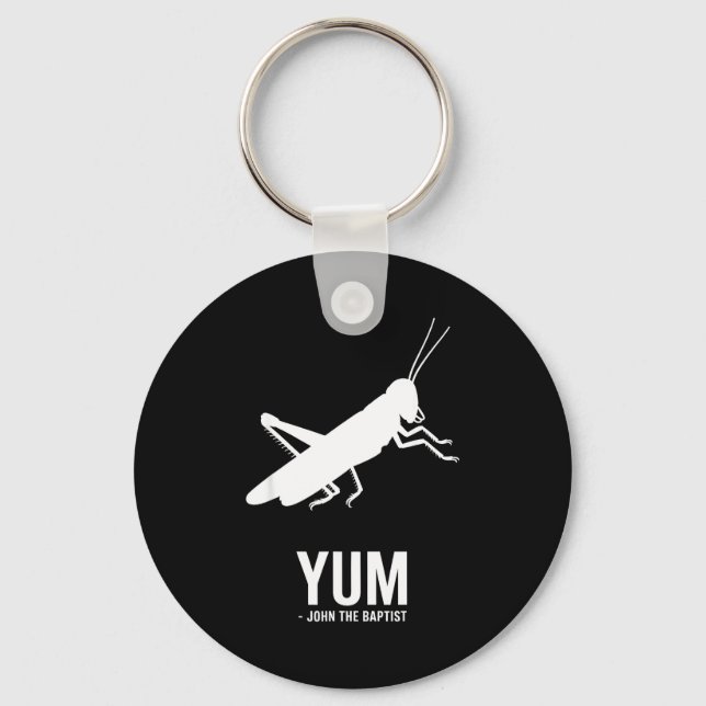 Locust John The Baptist Funny Christian New Testam Key Ring (Front)