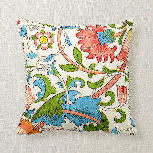 Lodden, colourful vintage pattern by William Morri Cushion