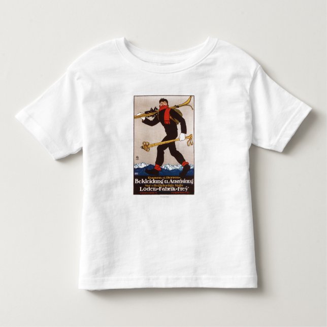 Loden Ski Clothes Skiing Advertisement Poster Toddler T-Shirt (Front)