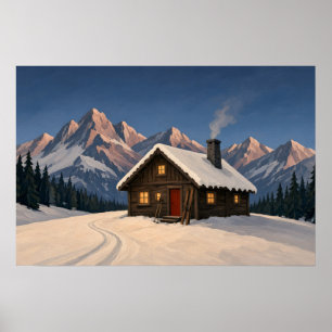 Lodge at Last Light Ski Lodge Poster
